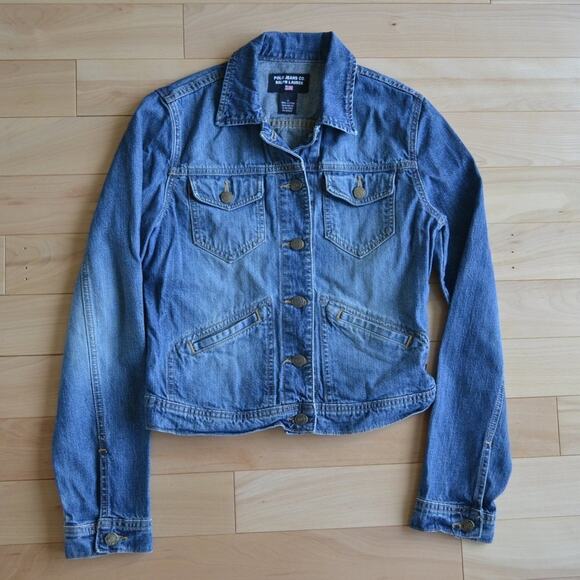 Vintage Polo Jeans Co Ralph Lauren Denim Jean Jacket Size S - Picture 1 of 6